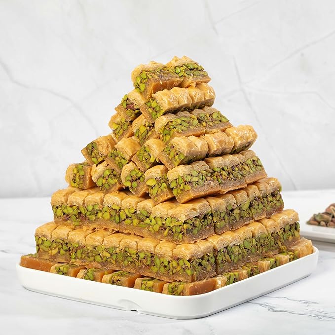 Snacklava Pistachio Baklava Bites - 6 Pack (3 Pieces per Pack) - No Artificial Ingredients, Colors or Preservatives (Pack of 6, Pistachio)