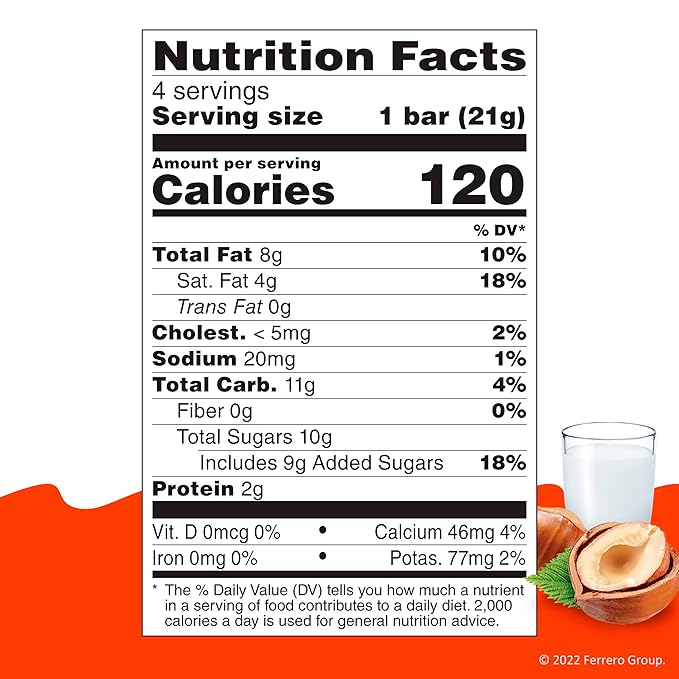 Kinder Bueno Milk Chocolate Bars with Hazelnut Cream, Bulk 8 Pack, Chocolate Candy Bars for Game Day, Football Party Supplies, Snacks for Adults, 4 Per Pack