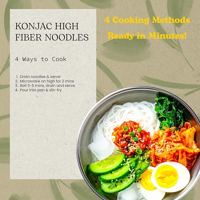 Ketoslim Mo High Fiber Konjac Noodles 2 Pack – Keto, Vegan, Paleo, Low Carb, Sugar-Free & Gluten-Free (10)