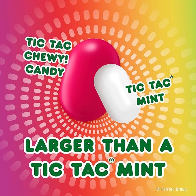 TIC TAC CHEWY! Fruit Adventure Candy, Bulk 24 Pack, Fruity Chewy Candy, 1.8 oz Each (Packaging May Vary)