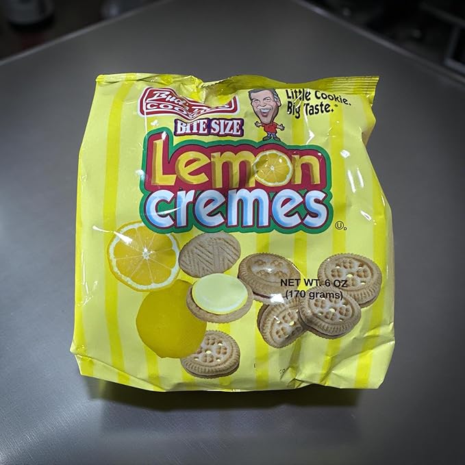Bud's Best Mini Lemon Sandwich Cream Cookies, 6 Ounces, 12 Pack Case
