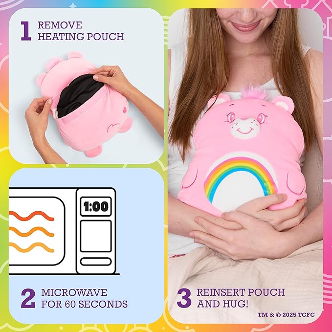 Happy Helpers Cheer Bear by Relatable, Cozy Comfort That's Anything But Boring, Get Relief with This Plush Heating Pad for Period Cramps and Body Pain, Includes 1 Microwavable Cheer Bear Heating Pad