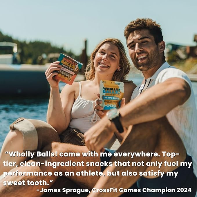 Wholly Balls Protein Bites – Healthy Plant-Based Snack | High Protein, Low Sugar, Gluten-Free Energy Balls (Pack of 3, Classic Combo Bundle)