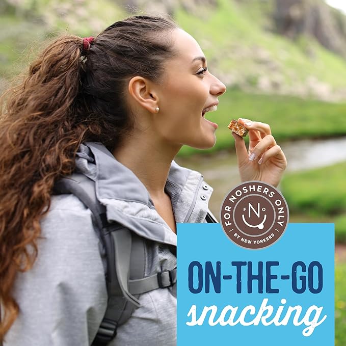 For Noshers Only Peanut Butter Bites - Gluten-Free, Vegan, Kosher Snacks - Coated, Healthy Snack Bites - Whole Grain Brown Rice - No Artificial Ingredients - Individually Wrapped, Low-Calorie - Pack of 8, Caramal