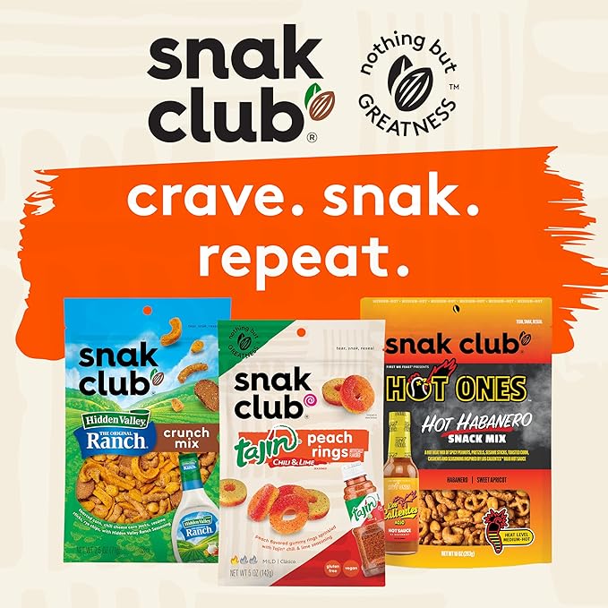 Snak Club Energizer Trail Mix with Roasted Salted Peanuts, Raisins, M&M’S Chocolate Candies, Roasted Almonds, Gluten-Free and Kosher Snack, 24 oz Resealable Bag