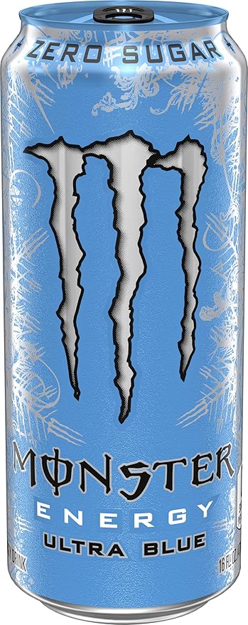 Monster Energy Ultra Blue, Sugar Free Energy Drink, 16 Ounce | Pack of 15