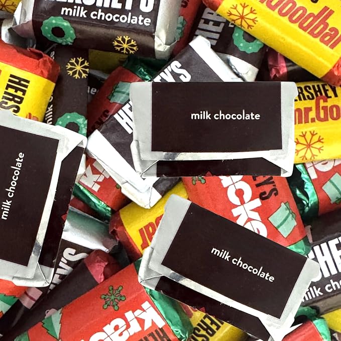 Miniature Chocolate Bars Assortment -1.5 lbs Mini Bars Individually Wrapped- Dark Chocolate, Milk Chocolate, Chocolate with Crisped Rice, Chocolate With Roasted Peanuts- Perfect Variety of Classic Flavors in Mini Size(24 oz)