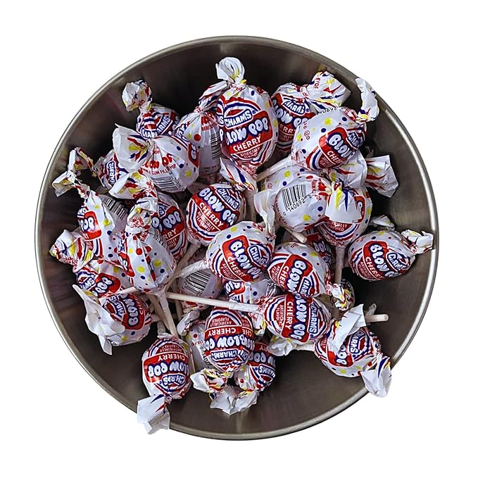 Gum Pops 2 Lbs Cherry Only Lollipop Suckers, 32 Oz Individually Wrapped Delicious Fresh Pops (Packaging Might Vary)