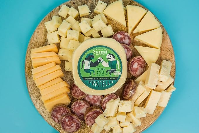Cheese Bros. Charcuterie Gift Box | Fresh from Wisconsin | Includes Dill Havarti, Fratello, Smoked Gouda, Alpine Adelheid, 8 Year Aged Cheddar, Summer Sausage and Jam | Great Food Gifting Idea