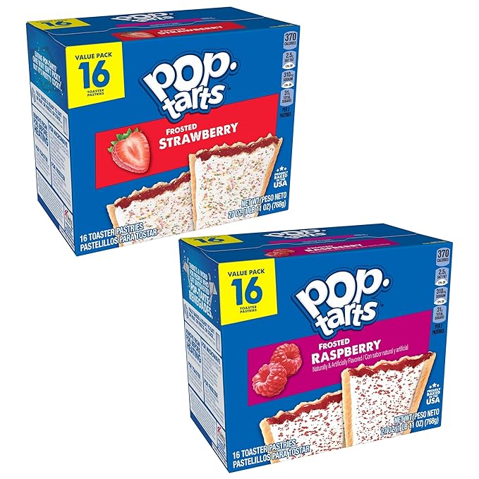 Pop-Tarts Toaster Pastries, Breakfast Foods, Kids Snacks, Value Pack, Variety Pack (32 Pop-Tarts)