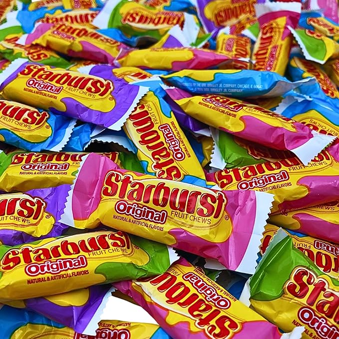 ASSORTIT X Starburst Collab Original Chewy Candy 3 Lbs Soft Fruit Chews Candies Bulk Family Size Individually Wrapped (48 Oz).