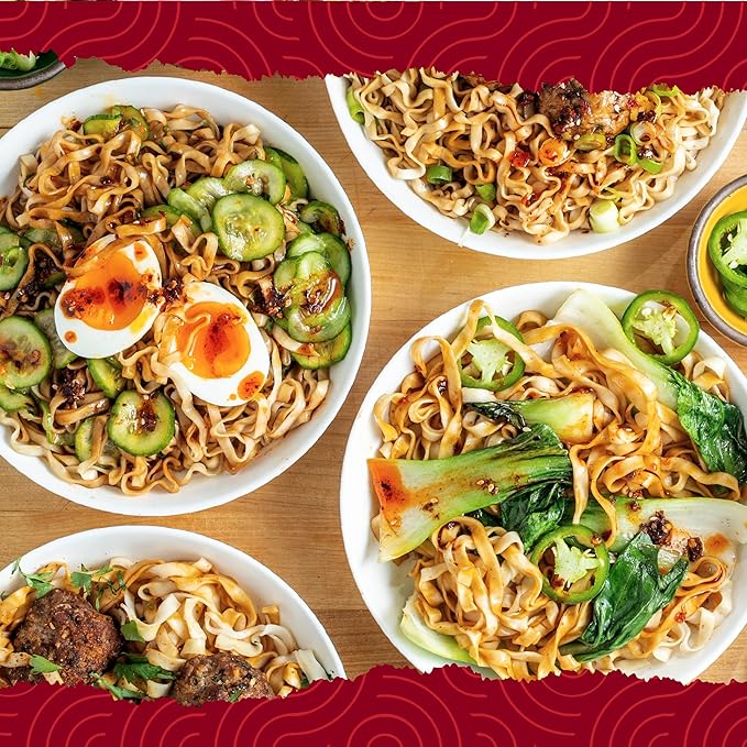 A-Sha Healthy Asian Instant Noodles with Sauce Pack | Pantry Variety Bundle | Vegan, Air Dried, High Protein | Great For Ramen, Stir Fry, Wok | 2 Flavors, 20 Packs