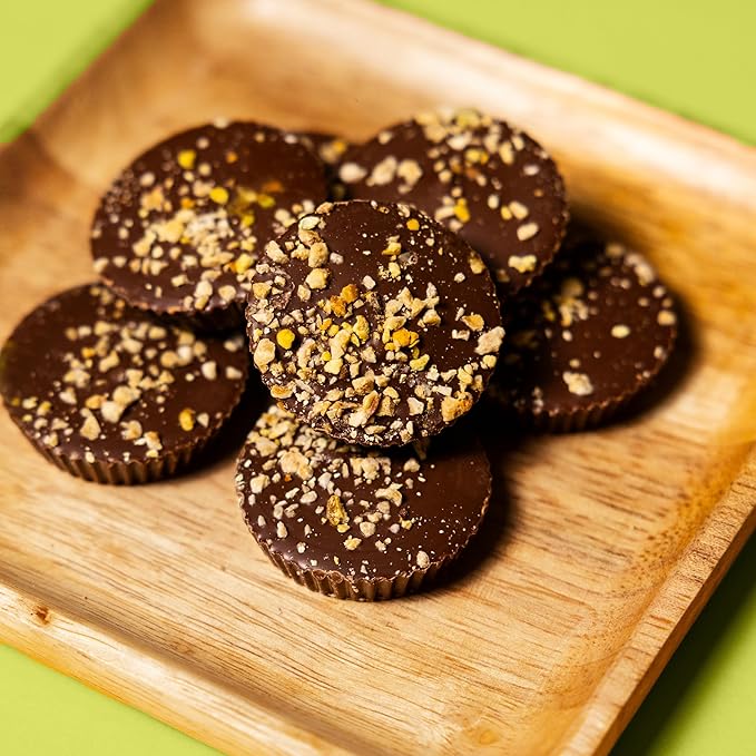 Chocxo Milk Dubai Chocolate Pistachio Cups - Lower Sugar, Organic, NonGMO, Keto, Gluten Free, Kosher. 43% Cacao, No Artificial Sweeteners/Sugar Alcohols, 3.45 oz (Pack of 6)
