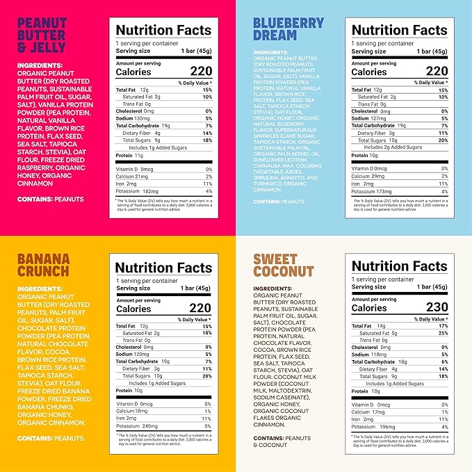 FROPRO Snack Bar - Peanut Butter Snack Bars - Gluten Free, Dairy Free, Soy Free, Non GMO, Plant Based Protein Snacks Bar - Crave-worthy & Great On-the-Go | Variety, 12 Flavors, 12 Pack