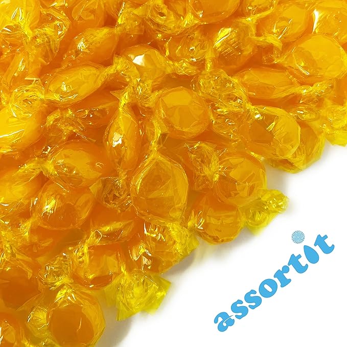 Butterscotch Hard Candy Disks - 3 lbs - Butter Scotch Flavored Old School Classic Hard Candies - Bulk American Vintage Candy Assortment - Individually Wrapped, 48 oz.