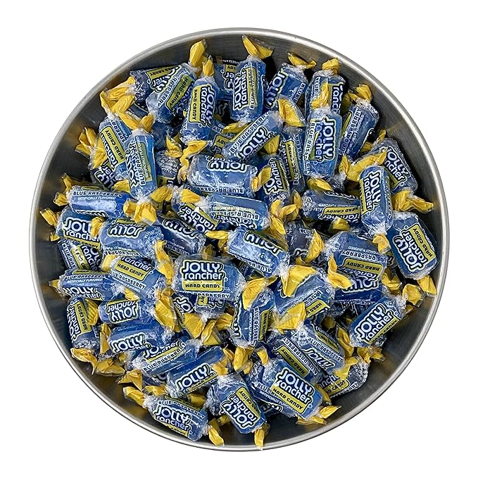 Jolly Ranchers Hard Candy 3lbs- All Blue Raspberry Individually Wrapped Delicious Fresh Candy, 48oz (Packaging Might Vary)