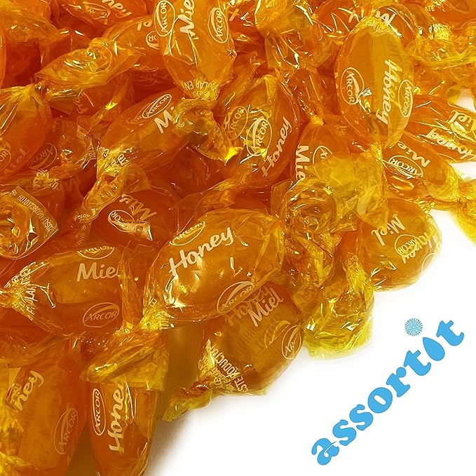 Honey Filled Hard Candy - 6 lbs - Honey Flavored Classic Bon Bons Filled with Real Honey - Bulk American Vintage Sweets- Individually Wrapped, 96 oz.