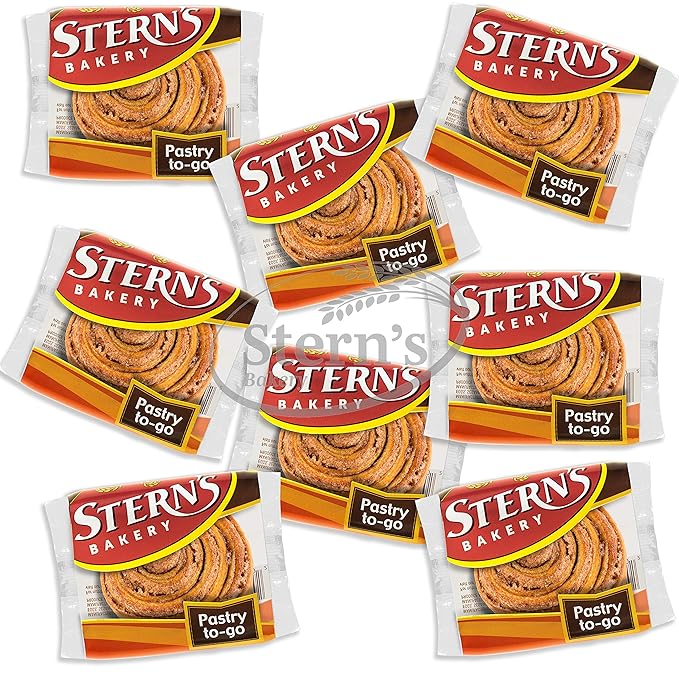 Cinnamon Buns Breakfast Pastry | 18 Pastries Individually Wrapped | Cinnamon Rolls Snack Cakes | Coffee Snacks | On the Go Snacks for Kids & Adults | Holiday, Birthdays, Parties | Stern’s Bakery