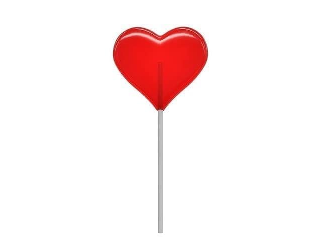 Fruidles Valentine's Red Heart Shaped Hard Candy Lollipop Suckers, Individually Wrapped, 12g Lollipop (10 Pounds (Bulk))