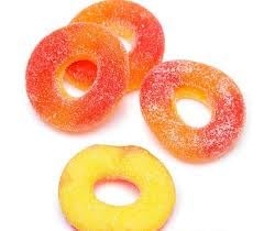 Gurley's Juicy Peach Gummi Rings, Sweet with a Tangy Twist (Pack of 12)