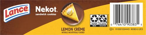 Lance Lemon Nekot Sandwich Cracker, Lemon, 8 Ounce
