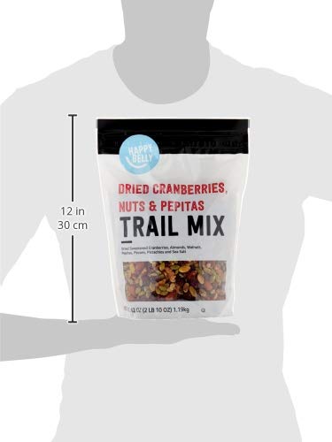 Amazon Brand - Happy Belly Dried Cranberries, Nuts & Pepitas Trail Mix, 2.62 pound (Pack of 1)