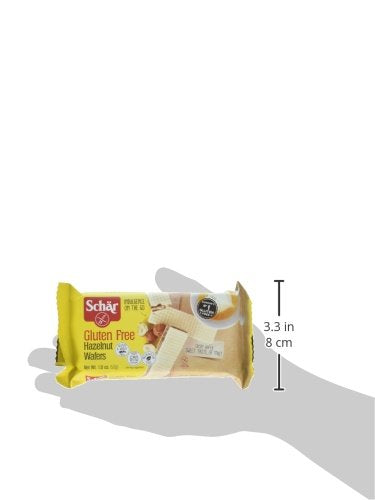 Schär Gluten-Free Hazelnut Wafers, 1.8oz, 20-Pack – Crisp Wafers with Creamy Hazelnut Filling, Non-GMO, No Preservatives, Perfect Snack or Treat