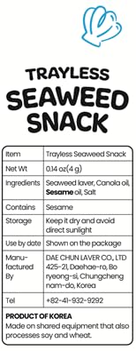 Choi's 1 Trayless Seaweed Snack