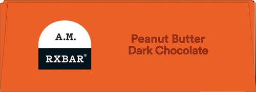RXBAR A.M. Protein Bars, Gluten Free Snacks, Breakfast Snacks, Peanut Butter Dark Chocolate, 9.7oz Box (5 Bars) (Pack of 2)