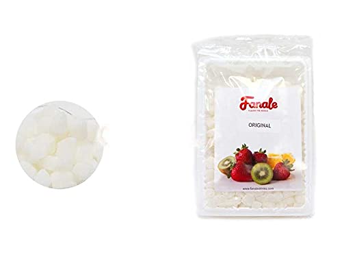 Fanale Mini Mochi Sweet Rice Cake | Original Flavor | White Color Snack for Frozen Yogurt Toppings Ice Cream Toppings Shaved Ice Toppings 300g | 10.6oz | 0.7lb MOC001