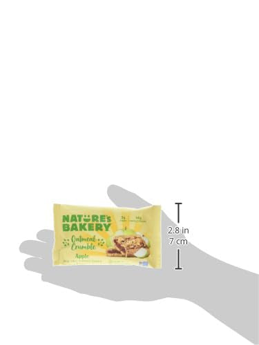 Nature's Bakery Oatmeal Crumble Bars, Apple, Real Fruit, Vegan, Non-GMO, Breakfast Bar, 1 Box With 12 Twin Packs (12 Twin Packs) (Pack of 2)