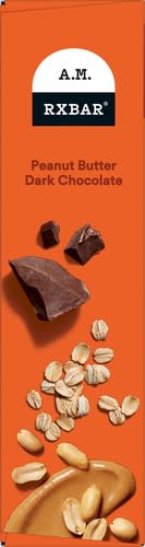 RXBAR A.M. Protein Bars, Gluten Free Snacks, Breakfast Snacks, Peanut Butter Dark Chocolate, 9.7oz Box (5 Bars) (Pack of 2)