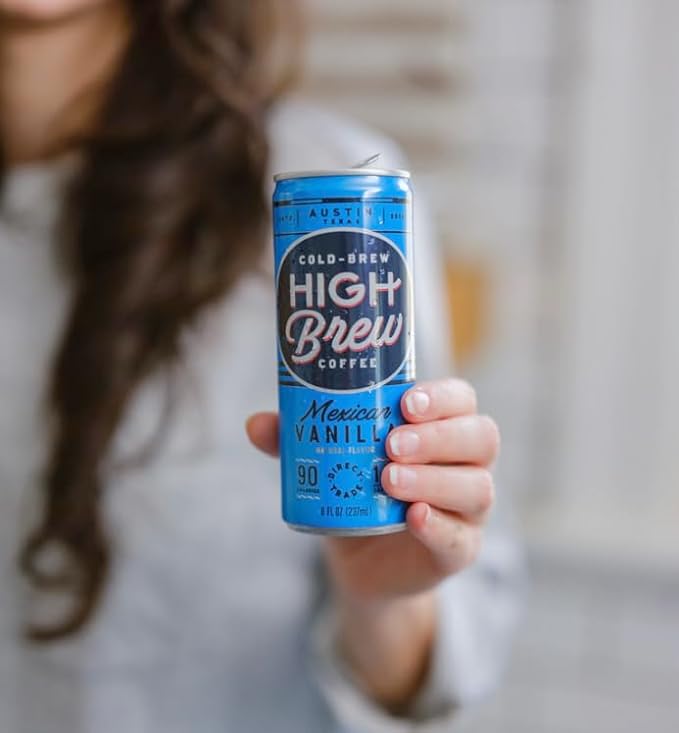 High Brew Coffee | Cold Brew Iced Coffee Variety Pack | Lightly Sweetened with Pure Cane Sugar, 140mg Natural Caffeine, Patiently Brewed & Never Heated, Low-Acid, Ready-to-Drink | 8 oz Cans (Pack of 12) – Includes Double Espresso, Mexican Vanilla, Dark...