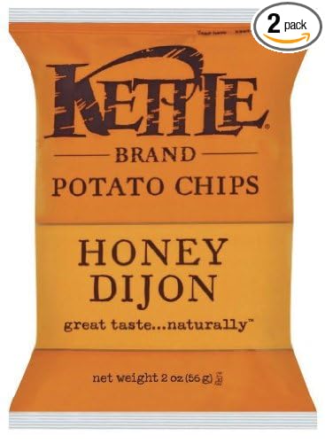 Kettle Brand Potato Chips, Honey Dijon Chips, Dijon Mustard + Honey. 5 Ounce