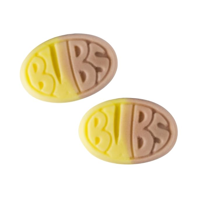 1 Pound BUBS Banana Toffee Caramel Ovals - Swedish Candy - Sweet Gummies - Packaged Fresh