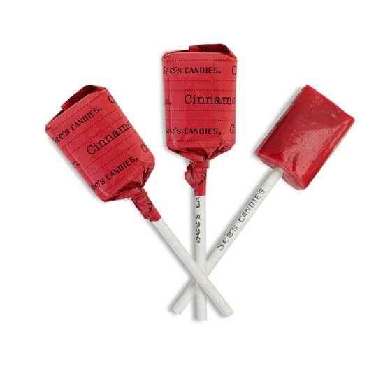 See's Candies 8.4 oz Lollypops (Cinnamon, Pack of 12)