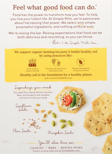 Simple Mills Organic Seed Crackers, Everything - Gluten Free, Vegan, Healthy Snacks, Paleo Friendly, 4.25 Ounce (Pack of 1)