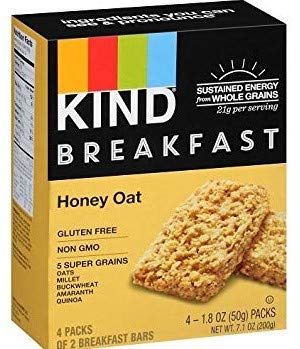 Kind Breakfast Bars New Variety 5 Pack. 1 Box of each: Dark Chocolate, Honey Oat, Peanut Butter, Almond Butter. Total of 40 Bars