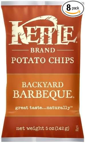 Kettle Brand Potato Chips, Backyard Barbeque Bags, 5 Ounce (Pack of 8)