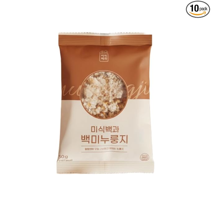 Nurungji Korean Rice Snack – Traditional Toasted Scorched Rice Chips | Authentic Korean Ogok Flavor | Crispy Rice Snack That Can Also Be Softened in Hot Water | Enjoy Crispy or Soft for a Warm, Comforting Taste | Individually Wrapped Multi-Grain Rice C...
