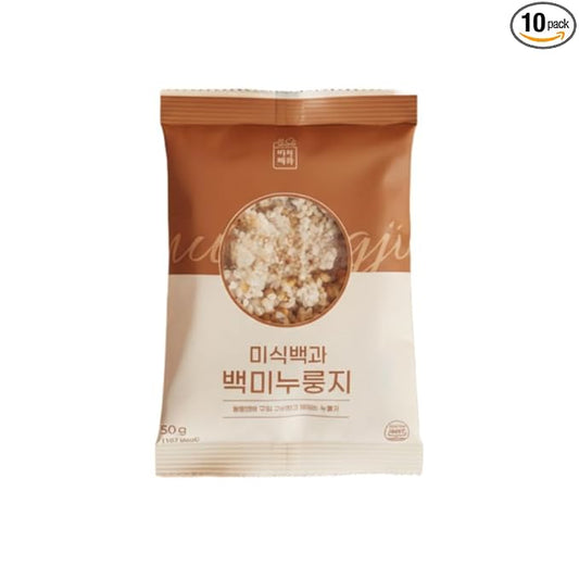 Nurungji Korean Rice Snack – Traditional Toasted Scorched Rice Chips | Authentic Korean Ogok Flavor | Crispy Rice Snack That Can Also Be Softened in Hot Water | Enjoy Crispy or Soft for a Warm, Comforting Taste | Individually Wrapped Multi-Grain Rice C...