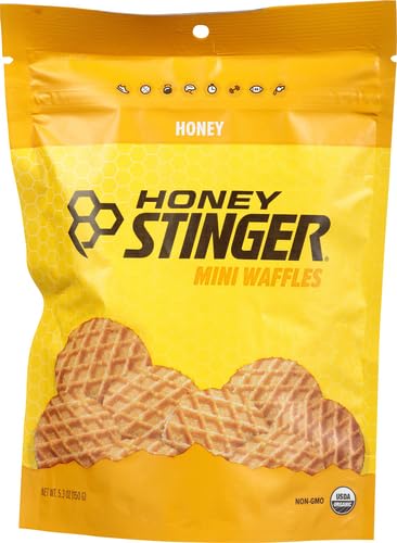 Honey Stinger Organic Mini Honey Waffles | Energy Stroopwafel for Exercise, Endurance and Performance | Sports Nutrition for Home & Gym, Pre and Post Workout | 1 Bag, 5.3 Ounce (Pack of 2)
