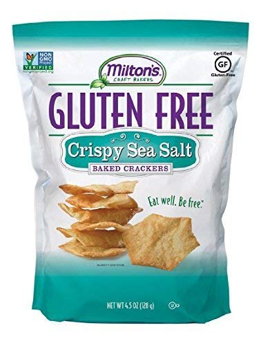 Milton’s Gluten Free Crackers Variety Bundle (Crispy Sea Salt, Multi-Grain, Everything) - Baked Crackers, Non-GMO Project Verified, Kosher, Whole Grain, Certified Gluten Free - 2 of Each, Pack of 6