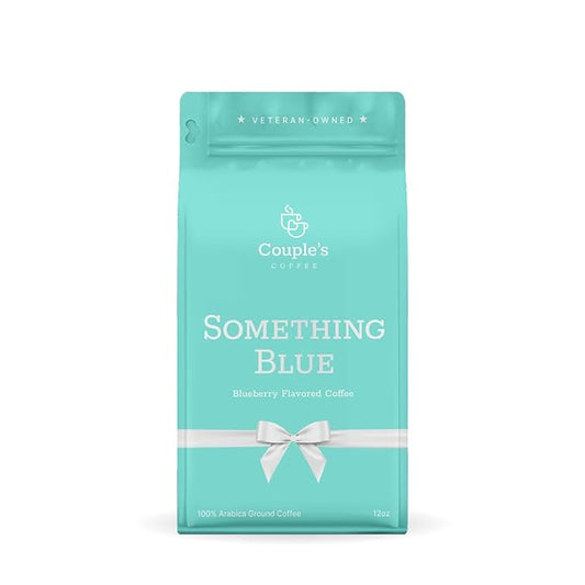 Couple’s Coffee Blueberry Flavored Ground Coffee | Something Blue Medium Roast Coffee | Perfect Something Blue Gift for Bride & Bride to Be Gifts | 12oz