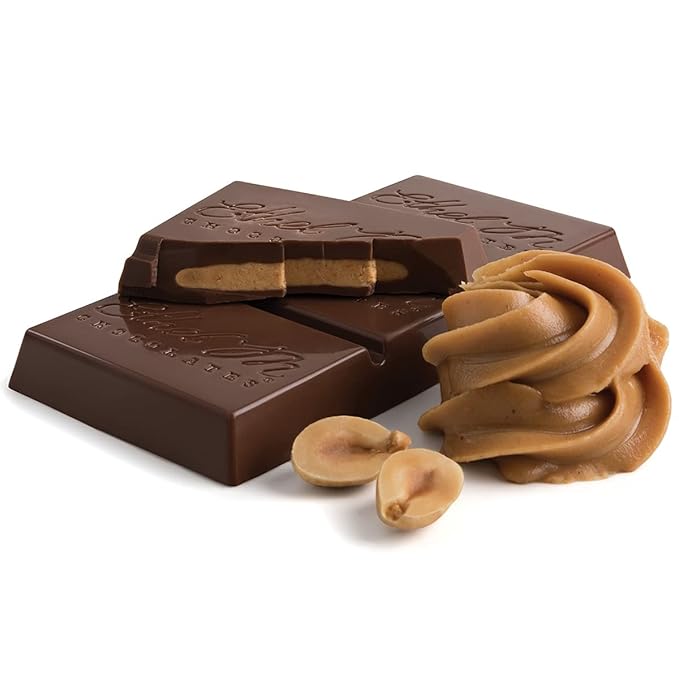 Ethel M Chocolates Premium Milk Chocolate Peanut Butter Filled Bars, Individually Wrapped Chocolate Candy Bars, for Gifting, Holidays & Everyday Indulgence (24 Pieces)