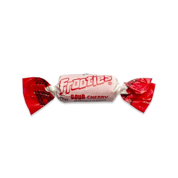 Bulk Sour Cherry Flavor Tootsie Roll Frooties Chewy Red American Taffies Candy Individually Wrapped In Resealable Assortit Bag 5 Lb 735+pcs (80-Oz) Made In USA