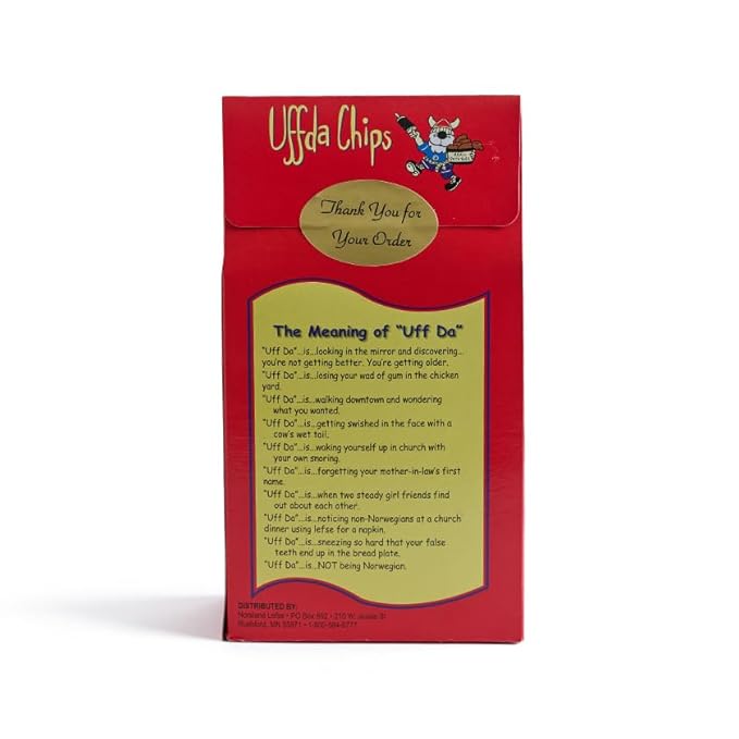 Uffda Chips - Made From Real Lefse - 6 oz. By Norsland Lefse - 2 Pack