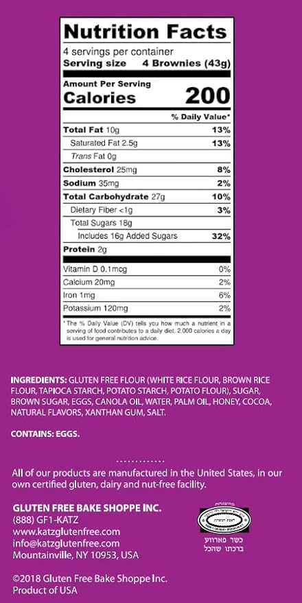 Katz Gluten Free Fudge Brownie Muffin Snacks | Dairy Free, Nut Free, Soy Free, Gluten Free | Kosher (1 Pack, 6 Ounce)