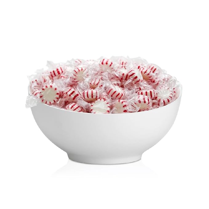 Starlight Mints, Arcor - 2 Pound Pack (About 175 Count) - Peppermint Candy - Hard Candy Individually Wrapped - Mints Individually Wrapped - Red and White Peppermints for Office Bowls, Parties and Events