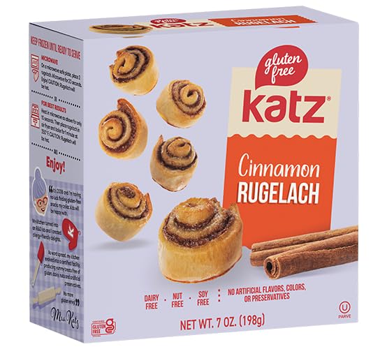 Katz Gluten Free Snacks Cinnamon Lovers Variety Pack. Includes Fresh Baked Cinnamon Buns, Cinnamon Toaster Pastries, Rugelach Plus Cinnamon Donuts & Donut Holes. Gluten Free Snacks For Adults & Kids. Tree Nut Free, Peanut Free, Soy Free. Kosher. (Pack ...